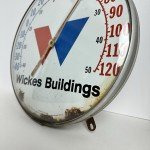 1960s Wickes Buildings Thermometer - Metal Body