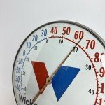 1960s Wickes Buildings Thermometer - Metal Body