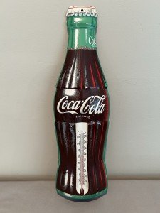 Coca-Cola Vintage Thermometer Tin Sign 16.5”