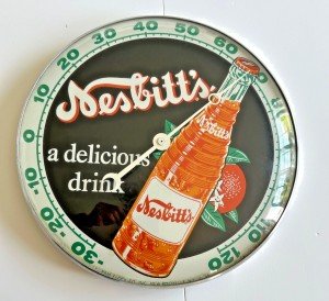 Nesbitt's Vintage Round Glass Thermometer - NY