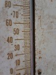 Vintage 1950s Dr. Pepper Metal Thermometer Sign