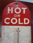 Vintage 1950s Dr. Pepper Metal Thermometer Sign