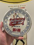 Vintage German Beer Advertising Round Thermometer