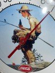 Coca-Cola Fishing Boy Vintage Thermometer by Rockwell