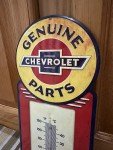 Chevrolet Metal Thermometer Sign - Vintage Wall Decor