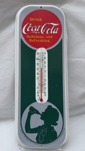 Coca-Cola Silhouette Girl Thermometer - 1984