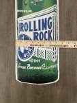 Rolling Rock Beer Bottle Wall Sign with Thermometer