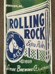 Rolling Rock Beer Bottle Wall Sign with Thermometer