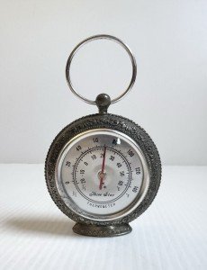 Ornate Vintage MCM Three Star Auto Thermometer