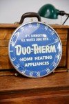 Vintage Dou-Therm Round Glass Advertising Thermometer