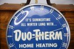 Vintage Dou-Therm Round Glass Advertising Thermometer