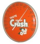 Orange Crush Soda 12" Round Thermometer Sign