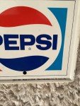 1970s Pepsi Metal Thermometer - 28"x7