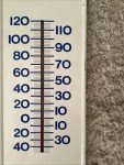 1970s Pepsi Metal Thermometer - 28"x7