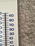 1970s Pepsi Metal Thermometer - 28"x7