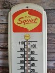 Vintage Squirt Soda Tin Wall Thermometer
