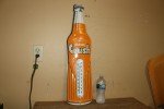 Vintage 1960 Orange Crush Metal Thermometer Sign