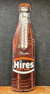 Vintage Hires Root Beer Thermometer Metal Sign 28.5