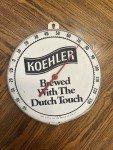 Koehler Beer Metal Thermometer Sign - Vintage Find