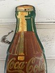Coca Cola 17" Metal Bottle Thermometer Sign