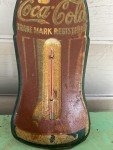 Coca Cola 17" Metal Bottle Thermometer Sign