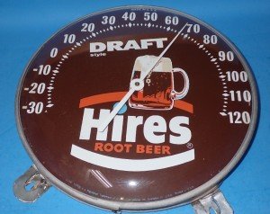 Hires Draft Root Beer Antique Thermometer