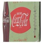 Coca-Cola Vintage 14" Embossed Metal Thermometer Sign