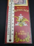 Gibson Girl Budweiser Beer Thermometer Sign