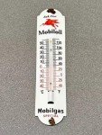 Vintage 12" Mobil Pegasus Thermometer Sign