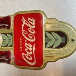 Vintage 1942 Coca Cola Double Bottle Thermometer Sign