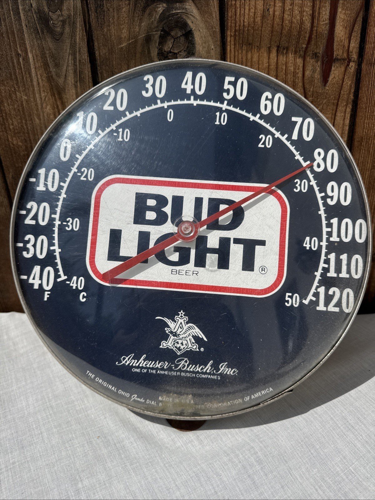 Anheuser Busch Bud Light Beer Thermometer