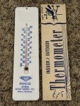 Vintage Vertical Thermometer with Fahrenheit & Celsius