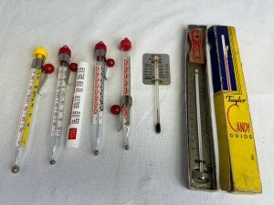 Set of 6 Vintage Candy Cooking Thermometers