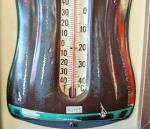Rare 1960s Embossed Tin Litho Bottle Thermometer