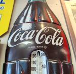 Rare 1960s Embossed Tin Litho Bottle Thermometer