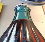 Rare 1960s Embossed Tin Litho Bottle Thermometer