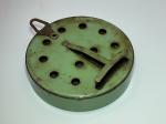 Vintage 1930s-50s Green Metal Hanging Thermometer