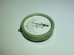 Vintage 1930s-50s Green Metal Hanging Thermometer