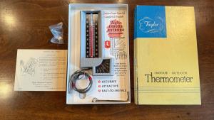 Taylor Instrument Co. Vintage Indoor Outdoor Thermometer