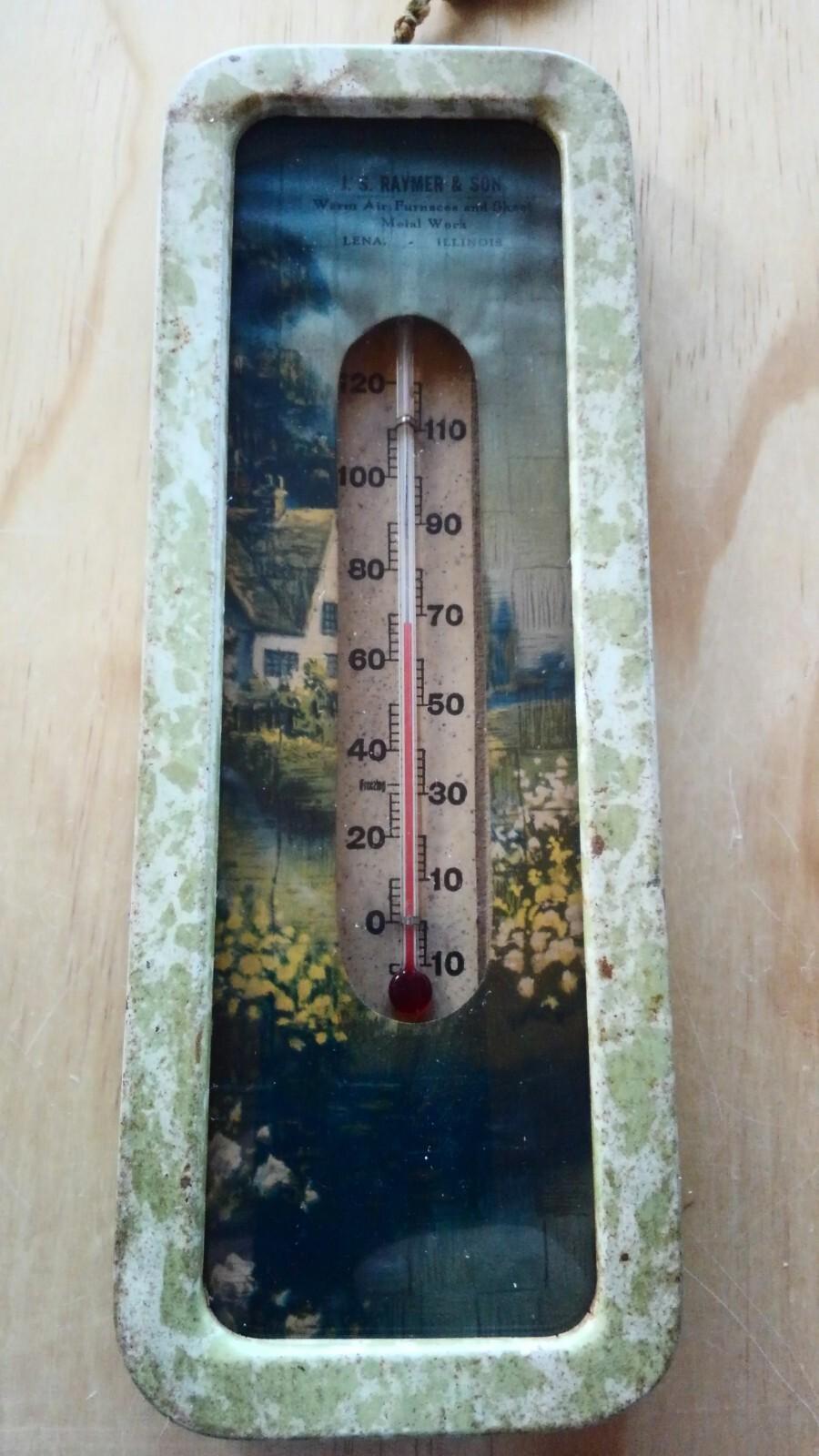 Metal Framed Vintage Advertising Thermometer