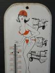 Vintage Master Heaters Advertising Thermometer with Women
