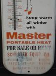 Vintage Master Heaters Advertising Thermometer with Women
