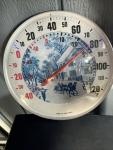 Vintage 10-Inch Round Thermometer with Winter Scene