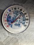 Vintage 10-Inch Round Thermometer with Winter Scene