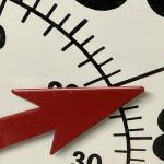 Rare 17" Ohio Jumbo Dial Thermometer from 1960s-70s