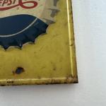 1960s Pepsi Cola Advertising Thermometer Metal Sign