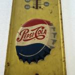 1960s Pepsi Cola Advertising Thermometer Metal Sign