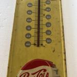 1960s Pepsi Cola Advertising Thermometer Metal Sign