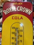 Large Vintage Royal Crown Cola Advertising Thermometer