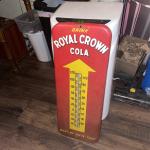 Vintage Royal Crown Cola Tin Store Thermometer